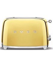 Тостер Smeg - TSF01GOEU 50's Style, 950W, 6 степени, жълт